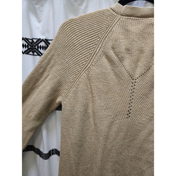 Cabi tan knit long sleeve duster cardigan hook and eye size medium - Picture 11 of 12